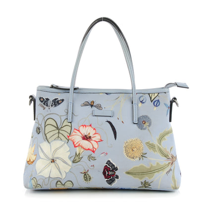 Gucci Canvas Flora Knight Small Zippered Tote Dusty Blue 1 of 8