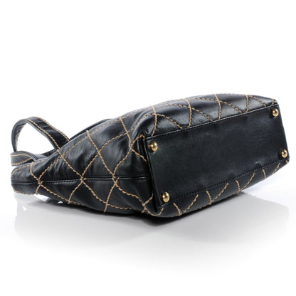 Chanel Leather Contrast Stitch Surpique Tote Black 4 of 7