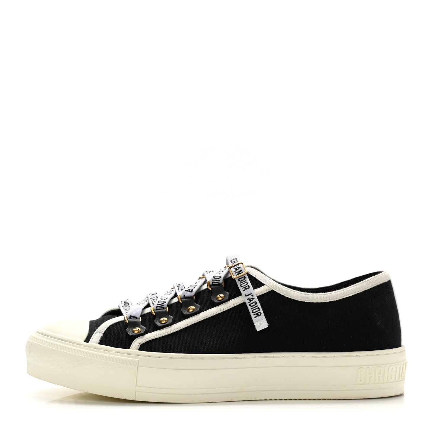 Canvas Walk'N'Dior Low Top Sneakers 39.5 Black