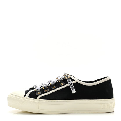 Christian Dior Canvas Walk'N'Dior Low Top Sneakers 39.5 Black 1 of 10