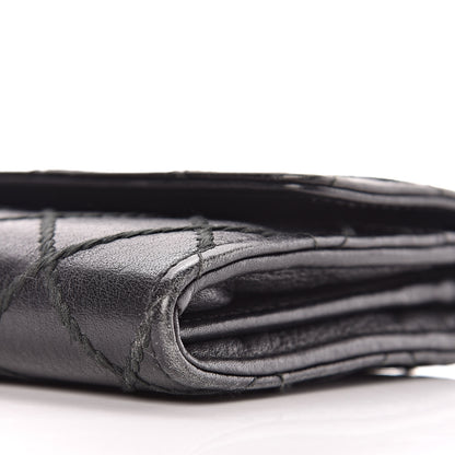 Chanel Calfskin Stitched Fancy CC Long Double Wallet Back 12 of 16