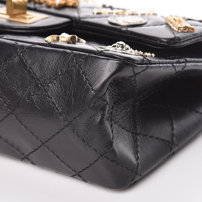 Chanel Aged Calfskin Lucky Charms 2.55 Reissue 224 Flap Black 9 of 10