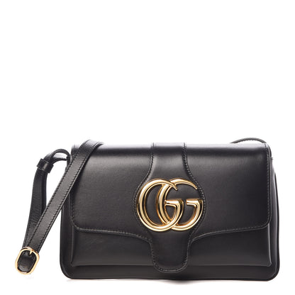 Gucci Vitello Palmellato Lux Small Arli Flap Shoulder Bag Black 1 of 9