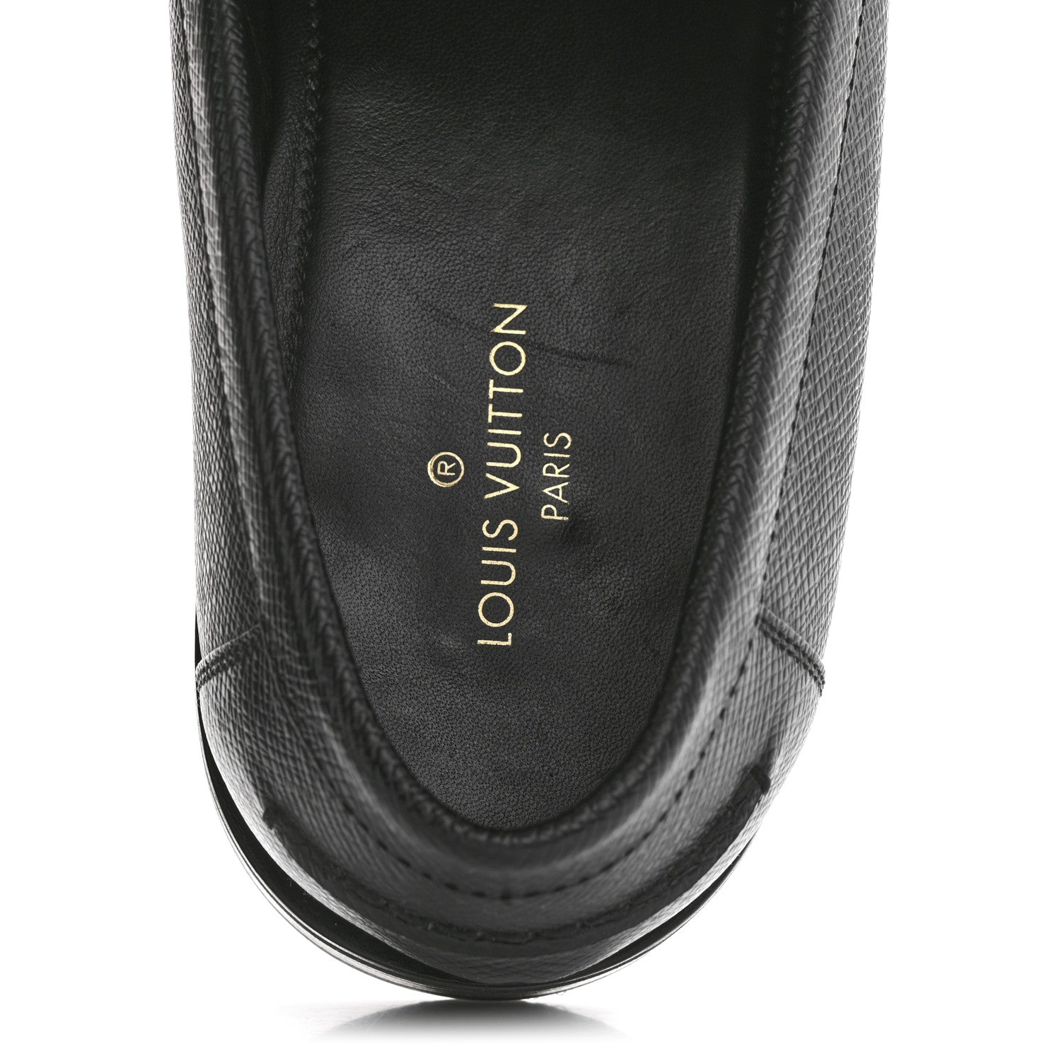 Louis Vuitton Taiga Mens Loafers 9 Black 7 of 10