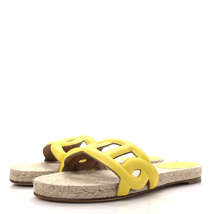 Hermes Nappa Famosa Espadrille Sandals 38 Jaune Curcuma 3 of 8