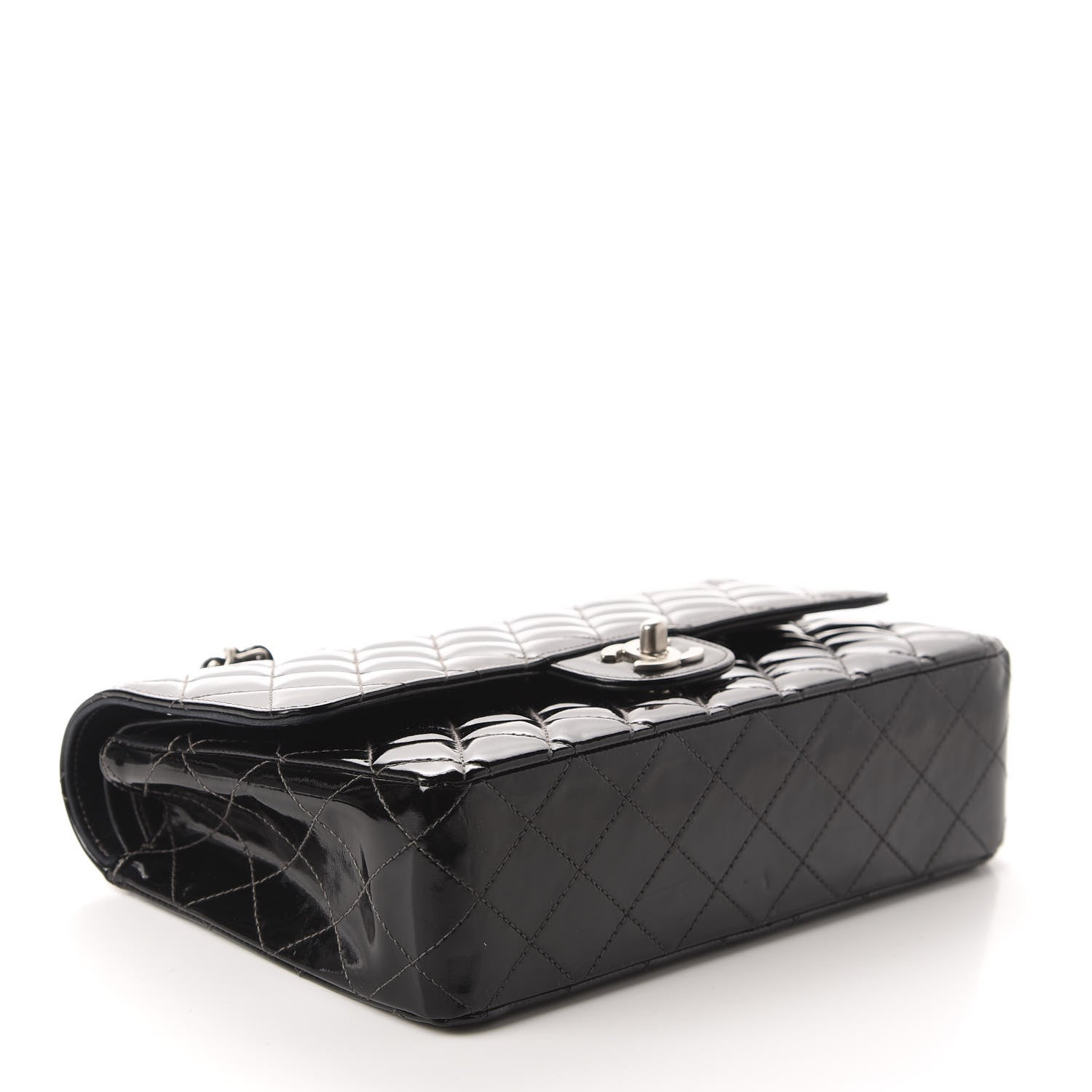Chanel Patent Quilted Medium Double Flap Black 4 of 18
