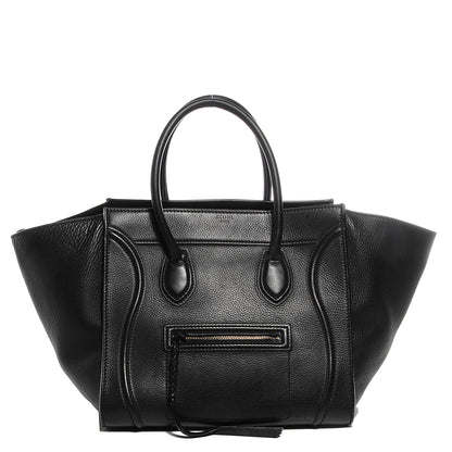 Celine Supple Calfskin Medium Phantom Luggage Black 1 of 9