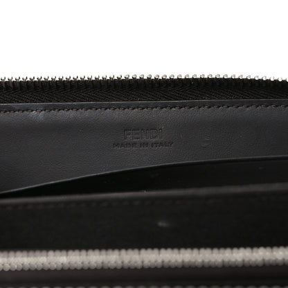 Fendi Vitello King Tamponato Logo Embossed Zip Around Wallet Cuoio 6 of 7