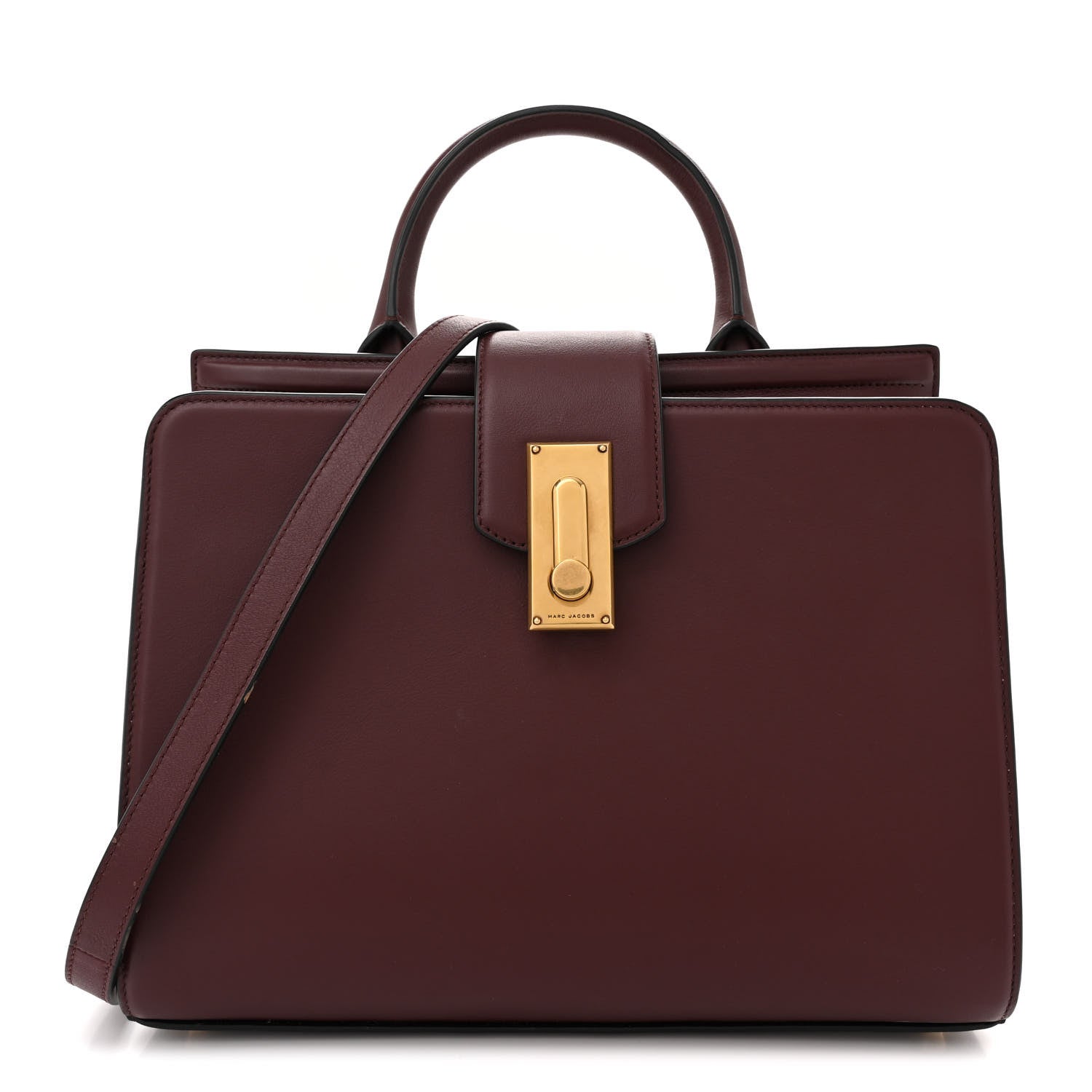 Marc Jacobs Calfskin Small West End Top Handle Bag Burgundy 1 of 14