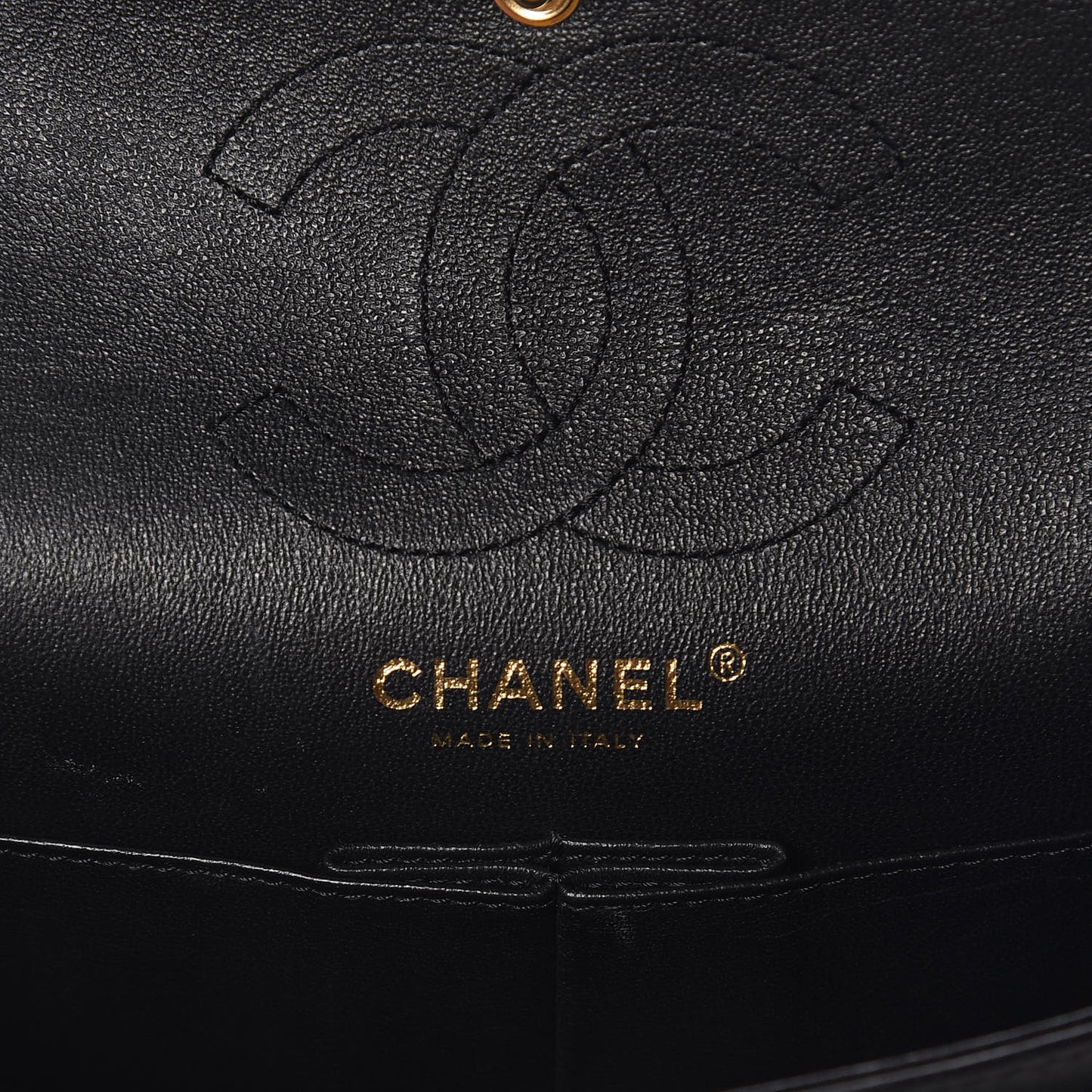 Calfskin Double Stitch 2.55 Reissue 224 Flap Black