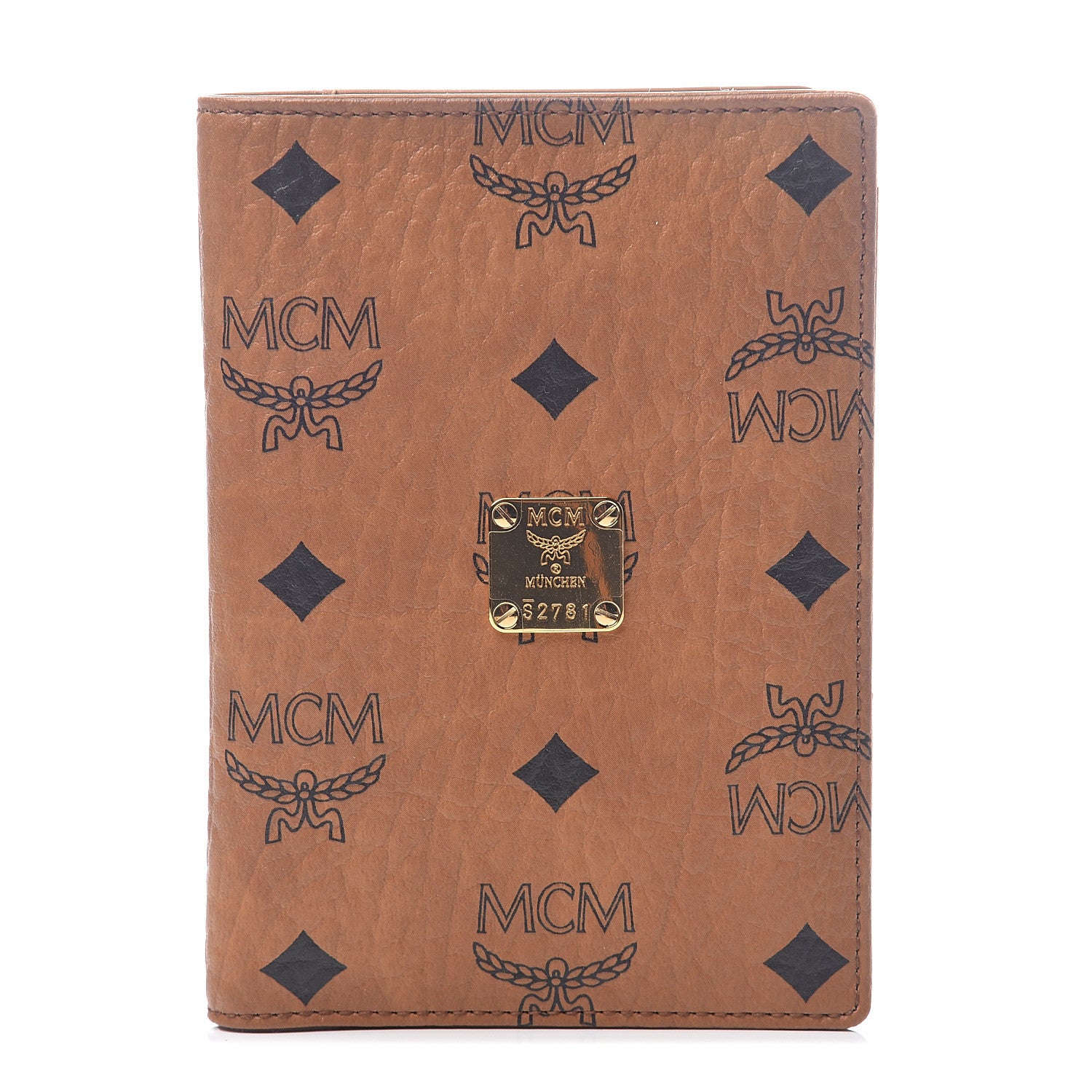 MCM Visetos Heritage Bi-Fold Card Case Cognac 1 of 5