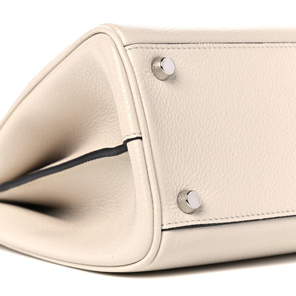 Gucci Grainy Calfskin Small Zumi Top Handle Bag Mystic White 9 of 10