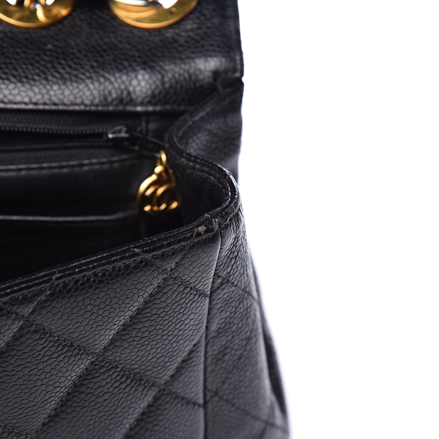 Chanel Caviar Quilted Jumbo Single Flap Black 14 of 21