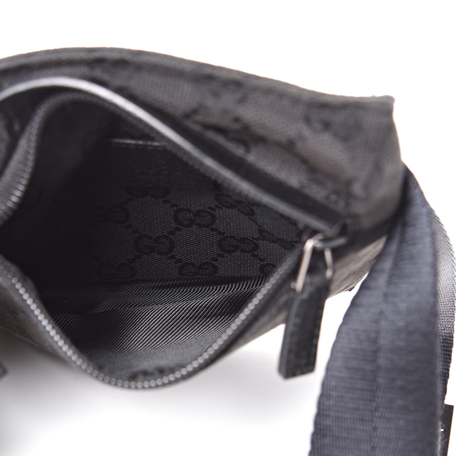 Gucci GG Monogram Double Pocket Belt Bag Black 6 of 11