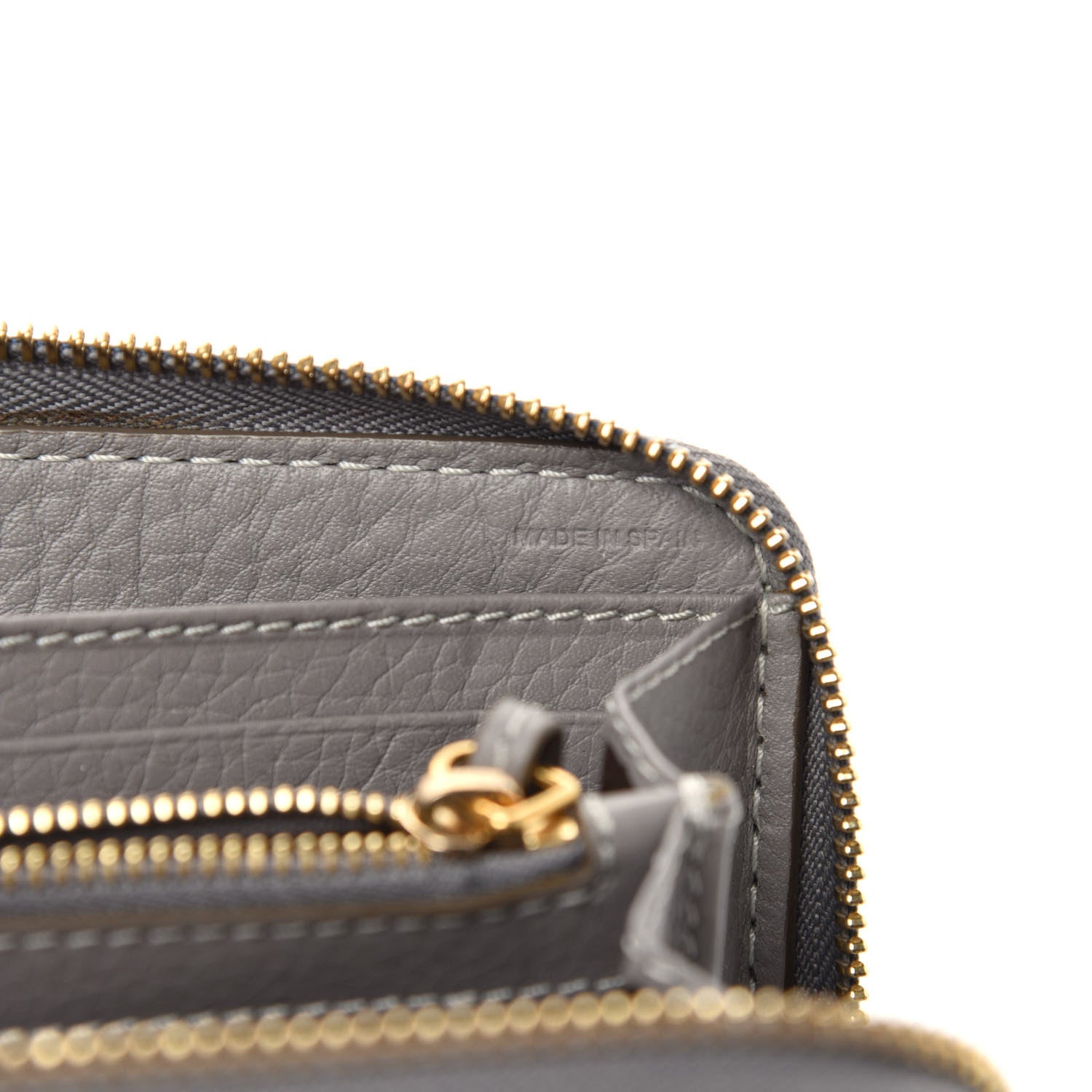 Chloe Calfskin Marcie Long Zip Around Wallet Cashmere Grey 8 of 9