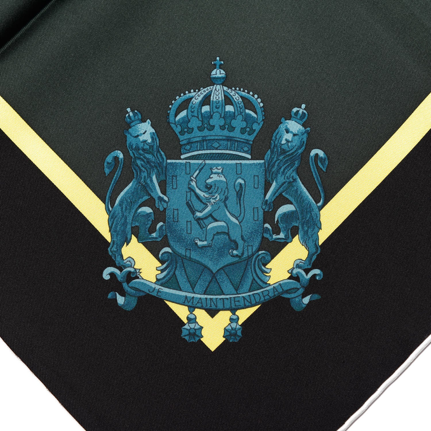 Hermes Silk Harnais De Cour Scarf 90 Noir Gris Marine 7 of 8