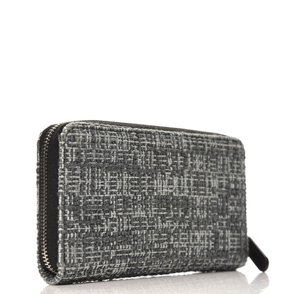 Chanel Canvas Small Deauville Zip Around Wallet Grey 3 of 8