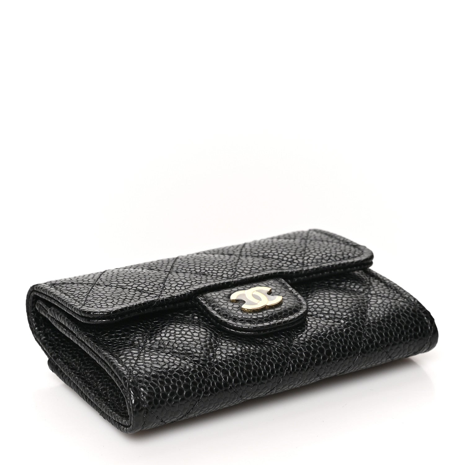 Chanel Caviar Quilted Flap Card Holder Wallet Black 4 of 9