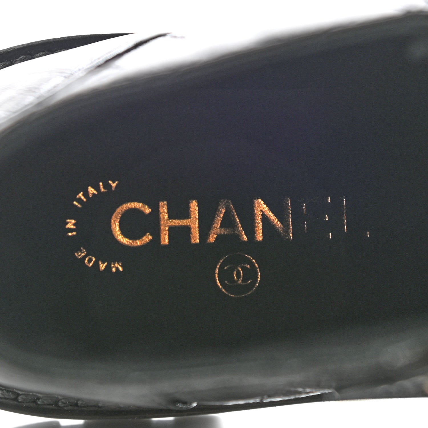 Chanel Shiny Calfskin Quilted Lace Up Combat Boots 39 Black 8 of 12