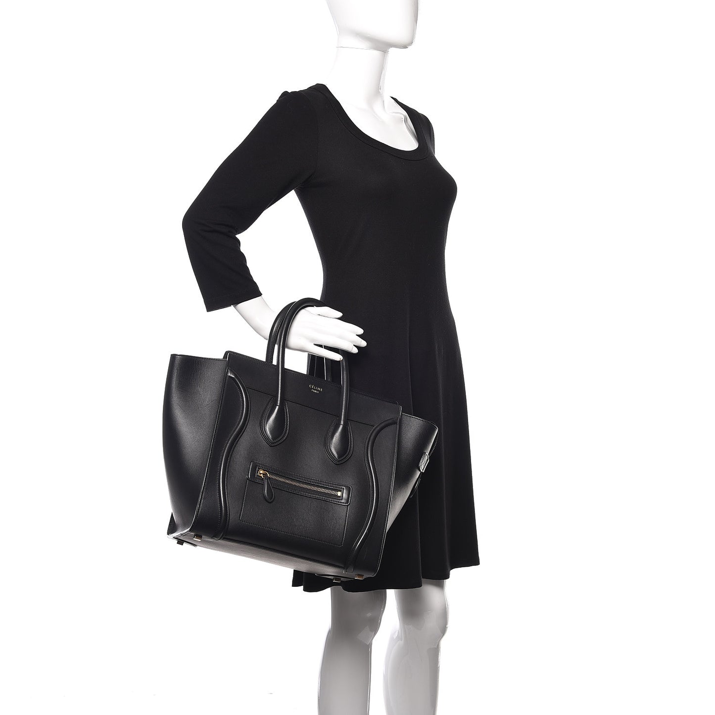 Smooth Calfskin Mini Luggage Black