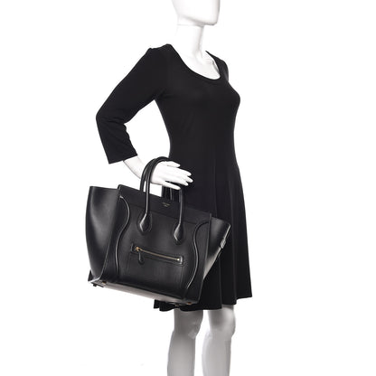 Celine Smooth Calfskin Mini Luggage Black 2 of 12