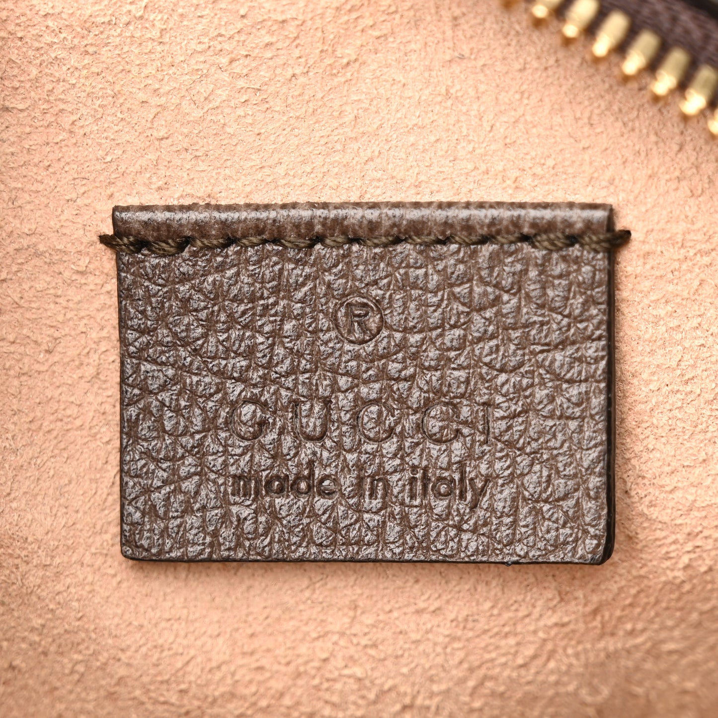 GG Supreme Monogram Web Mini Ophidia Round Shoulder Bag Brown