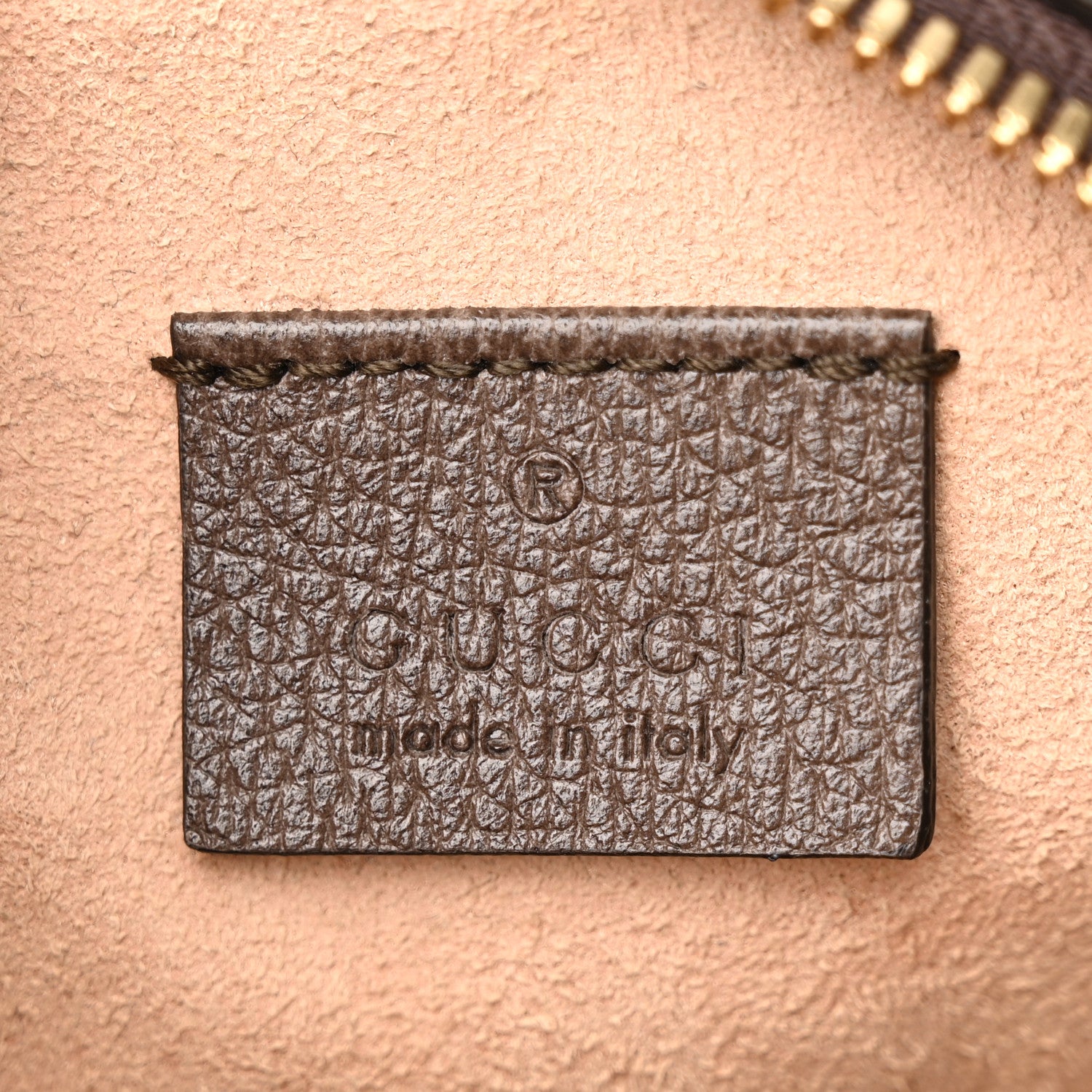 Gucci GG Supreme Monogram Web Mini Ophidia Round Shoulder Bag Brown 6 of 12