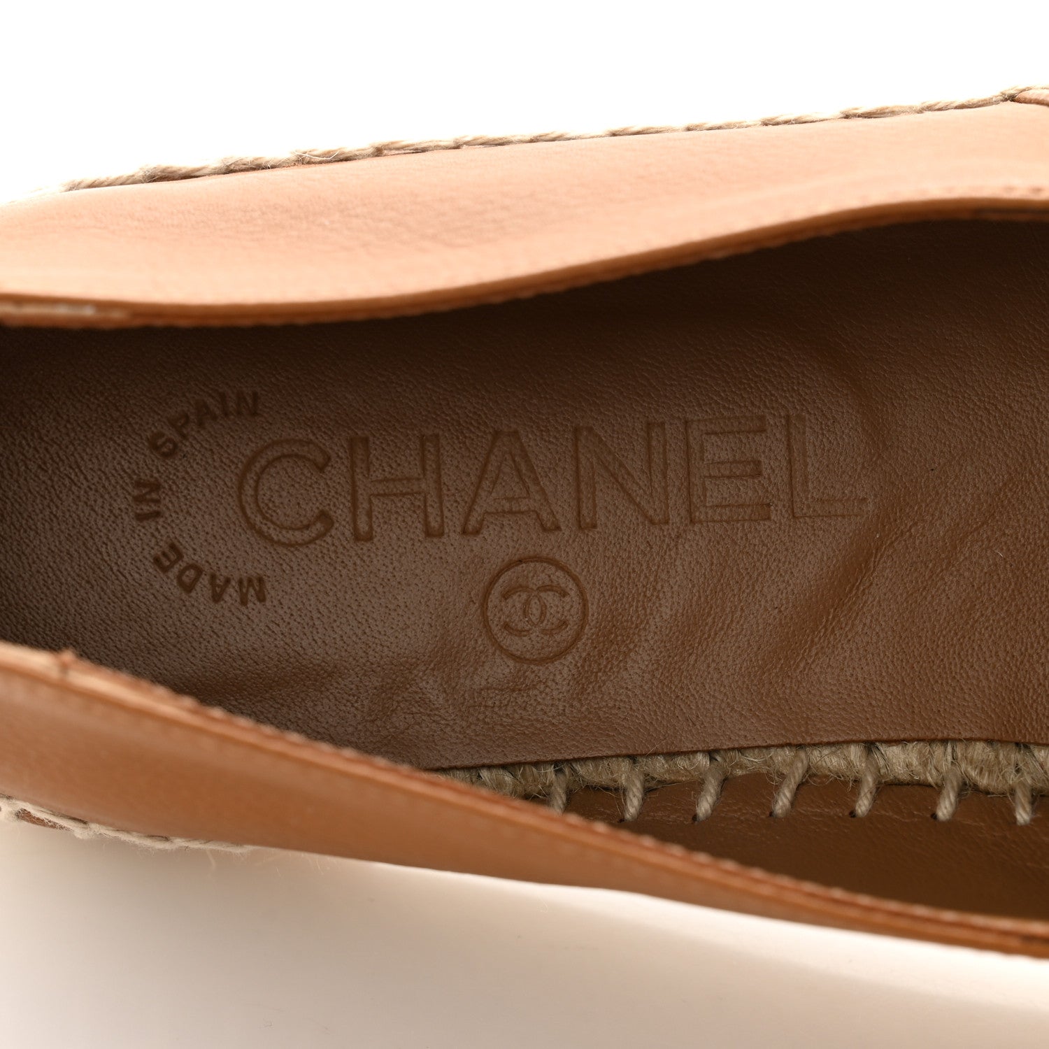 Chanel Lambskin CC Espadrilles 38 Light Brown 6 of 9