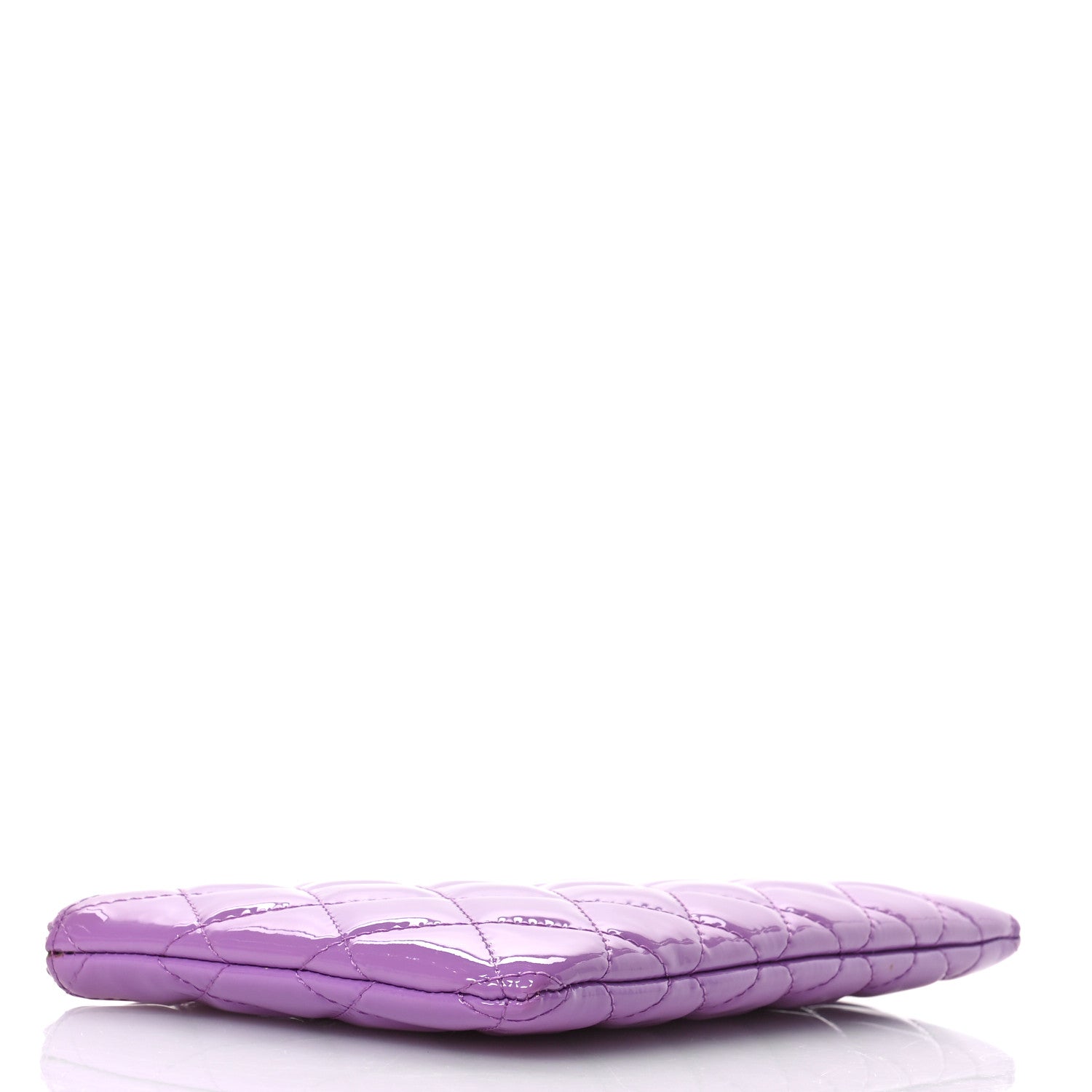 Chanel Patent Quilted Cosmetic Case Purple 4 of 8