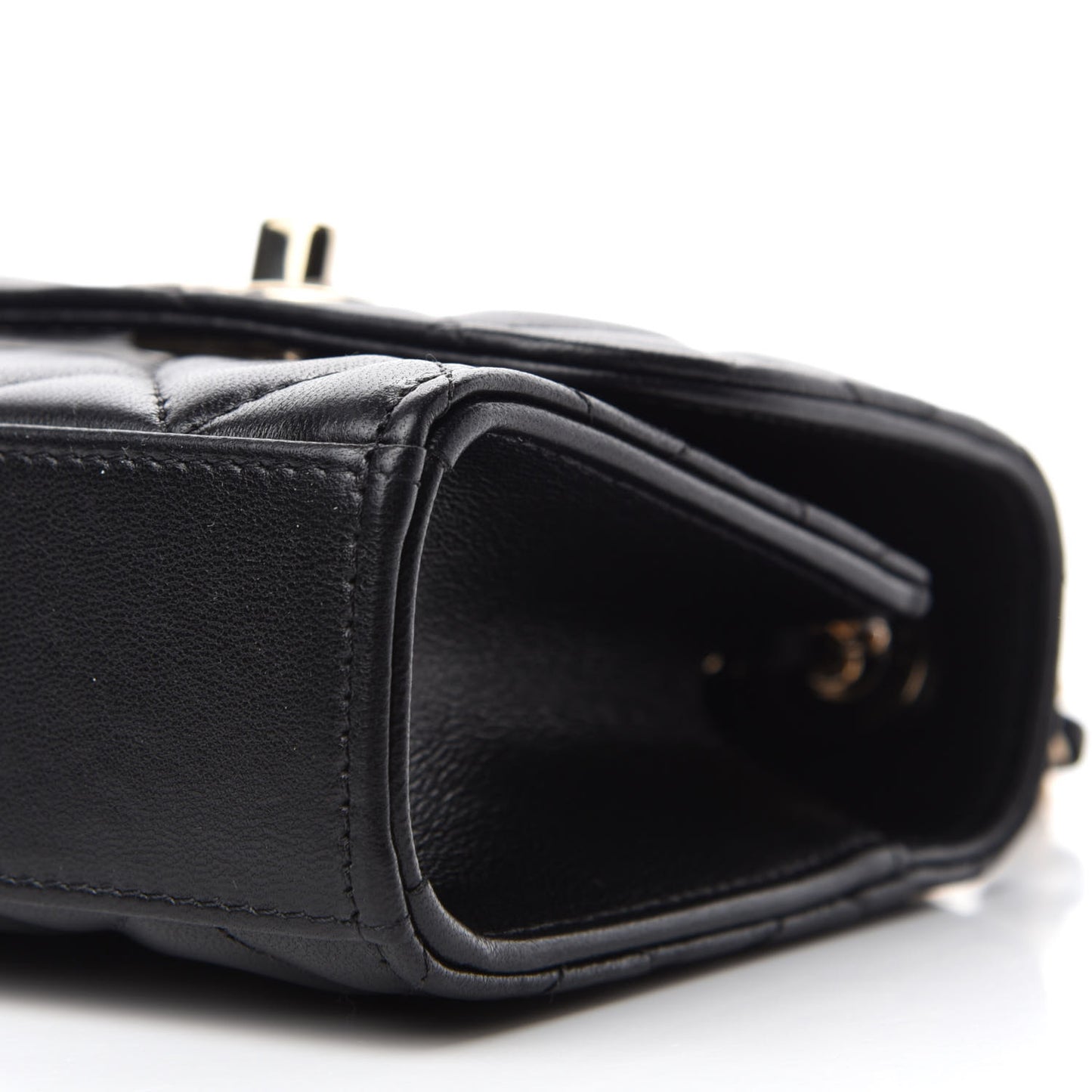 Lambskin Quilted Mini Trendy CC Chain Wallet Black