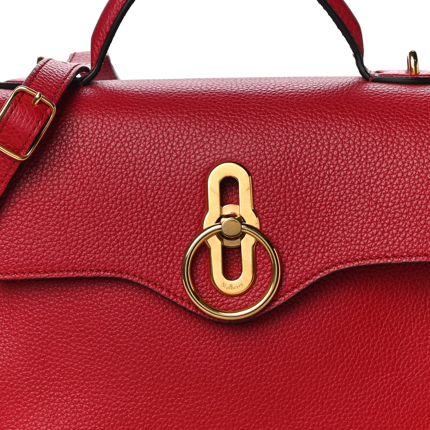 Mulberry Small Classic Grain Calfskin Mini Seaton Scarlet 8 of 12