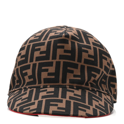 Fendi Canvas FF Reloaded Baseball Hat Tobacco Red 3 of 11