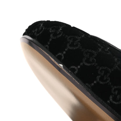 Gucci Velvet GG Monogram Womens Princetown Slippers 37.5 Black 11 of 12