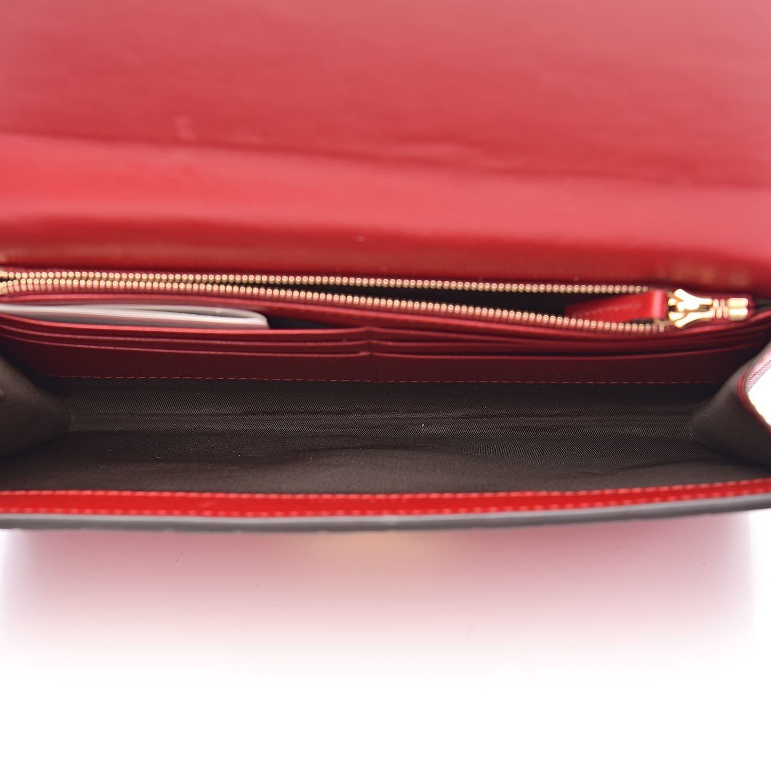 Gucci Guccissima Padlock Clutch Hibiscus Red 5 of 10