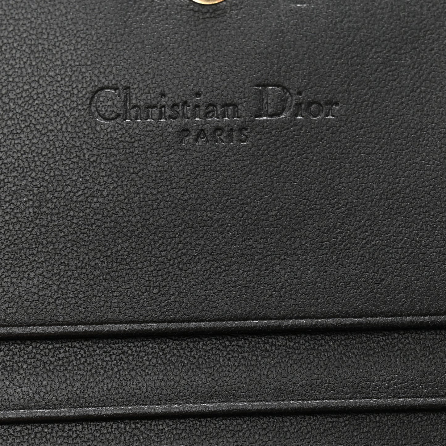 Lambskin Cannage Mini Lady Dior Wallet Black