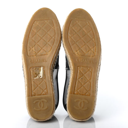 Chanel Mesh Grosgrain CC Espadrilles 36 Black 5 of 8
