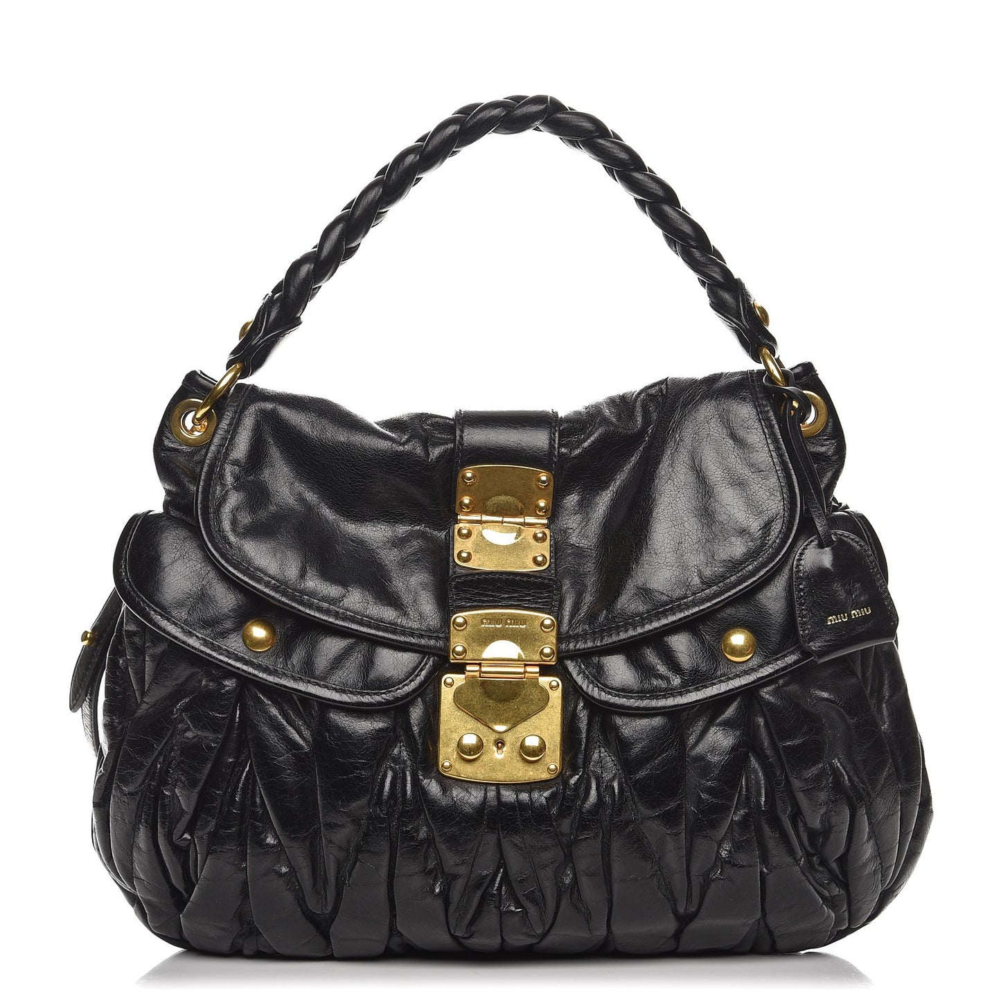 Nappa Matelasse Coffer Hobo Black