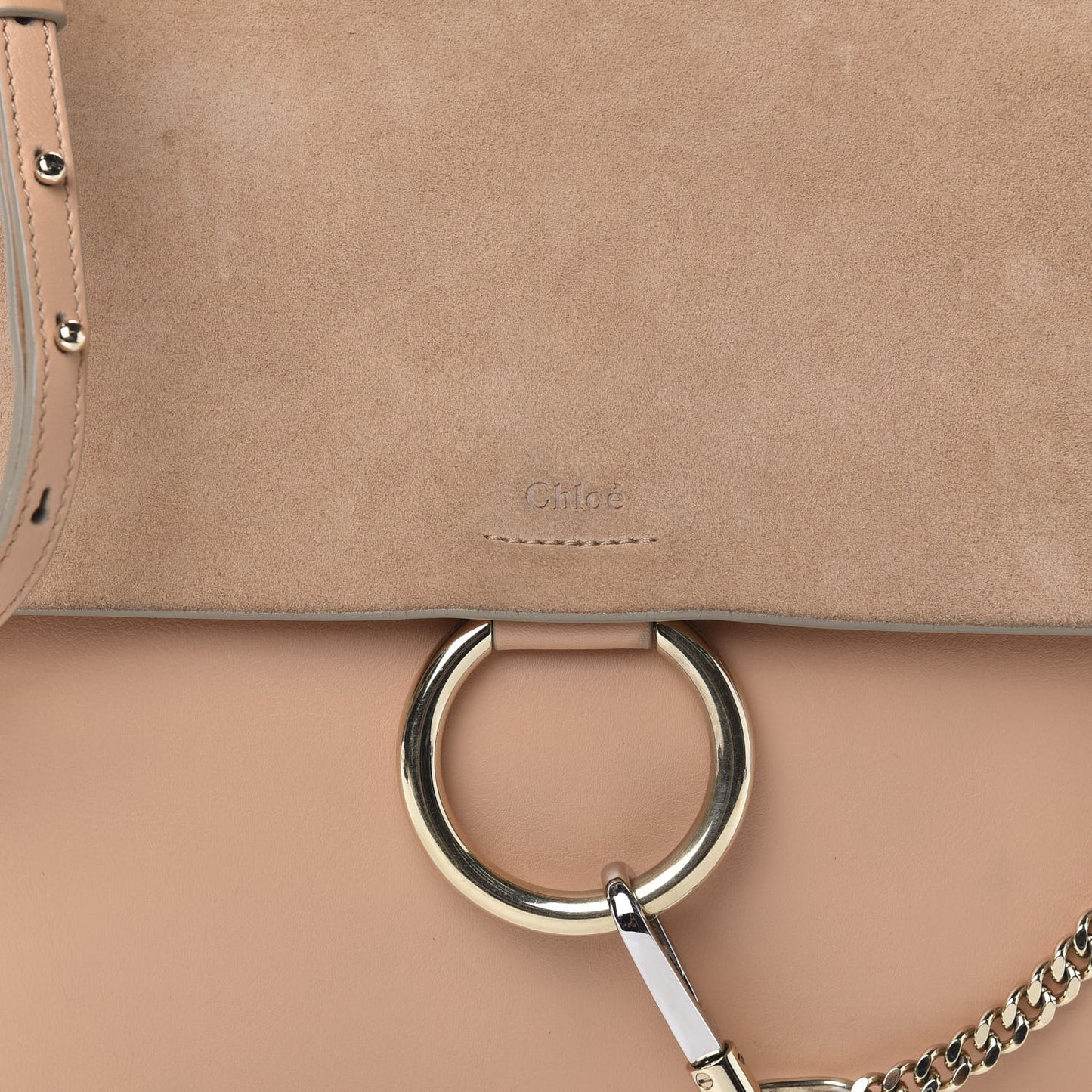 Calfskin Suede Medium Faye Shoulder Bag Blushy Pink