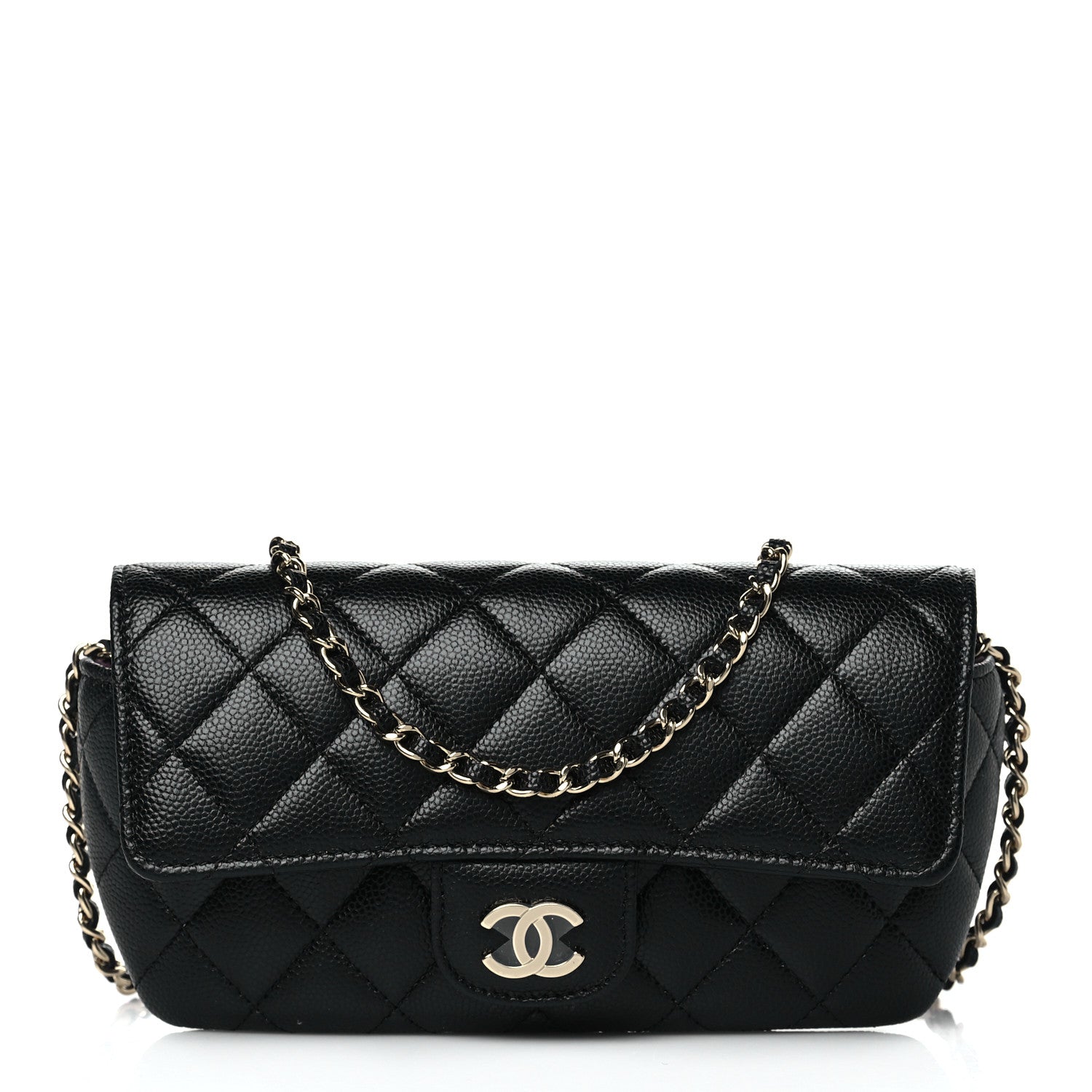 Chanel Caviar Quilted Glasses Case With Chain Black 1 of 12