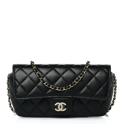 Chanel Caviar Quilted Glasses Case With Chain Black 1 of 12