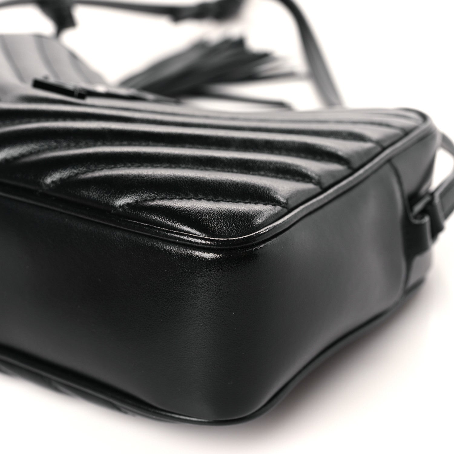 Saint Laurent Calfskin Matelasse Monogram Lou Camera Bag Black 5 of 9