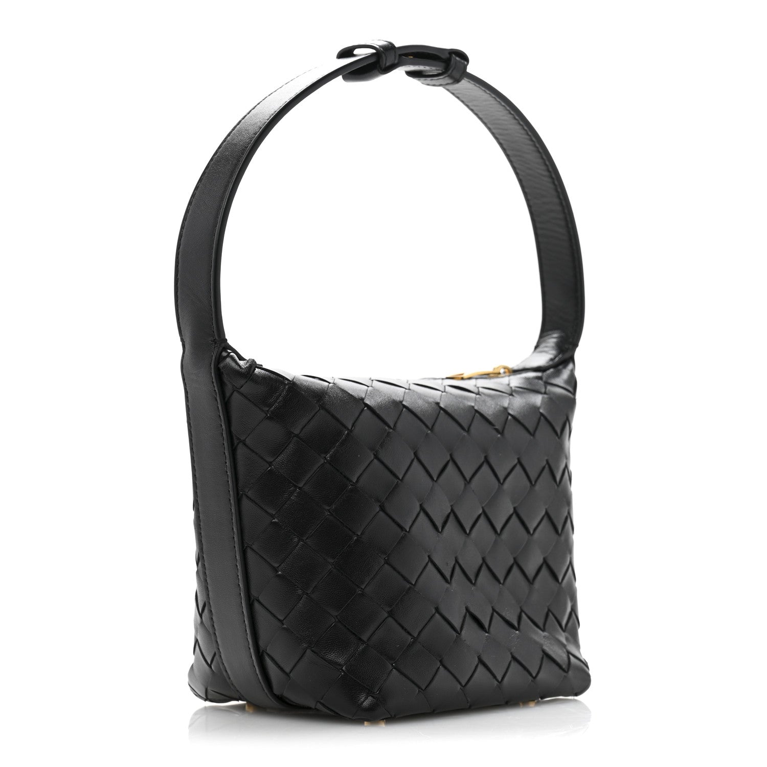Bottega Veneta Calfskin Nappa Intrecciato Candy Wallace Black 3 of 13