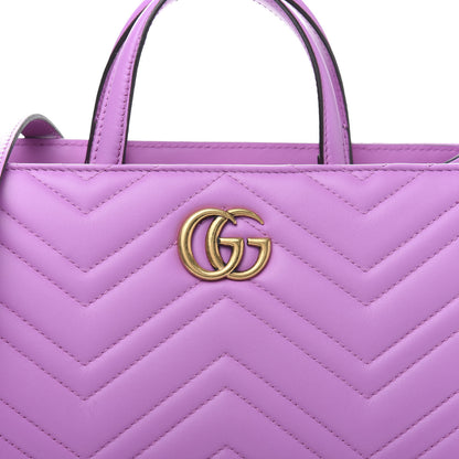 Gucci Calfskin Matelasse Small GG Marmont Tote Candy Mousse 12 of 12