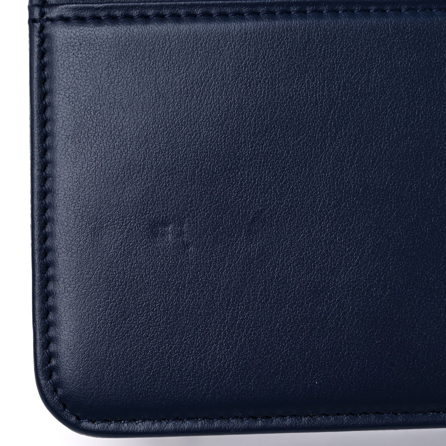 Caviar Quilted Pocket Clutch With Chain WOC Navy Blue