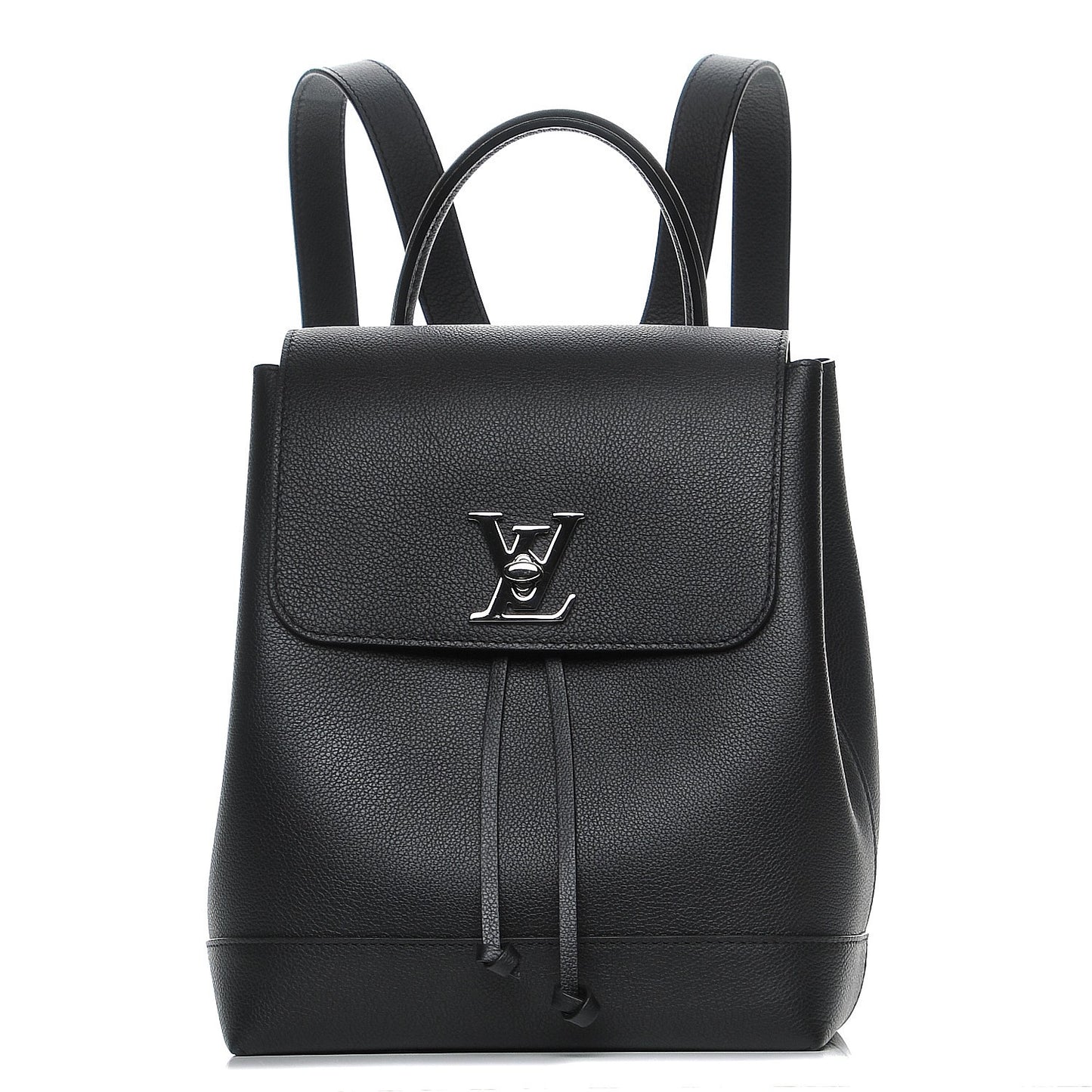 Calfskin Lockme Backpack Black