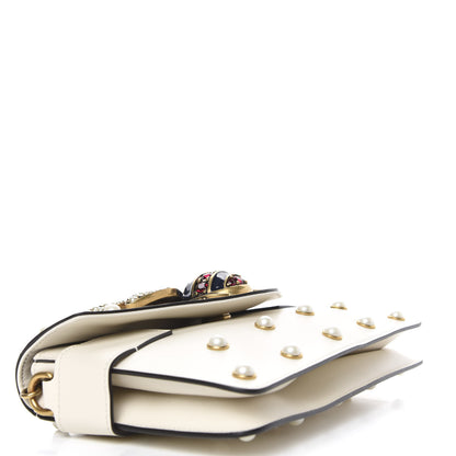 Gucci Nappa Pearl Studded Mini Queen Margaret Broadway Shoulder Bag Mystic White 4 of 11