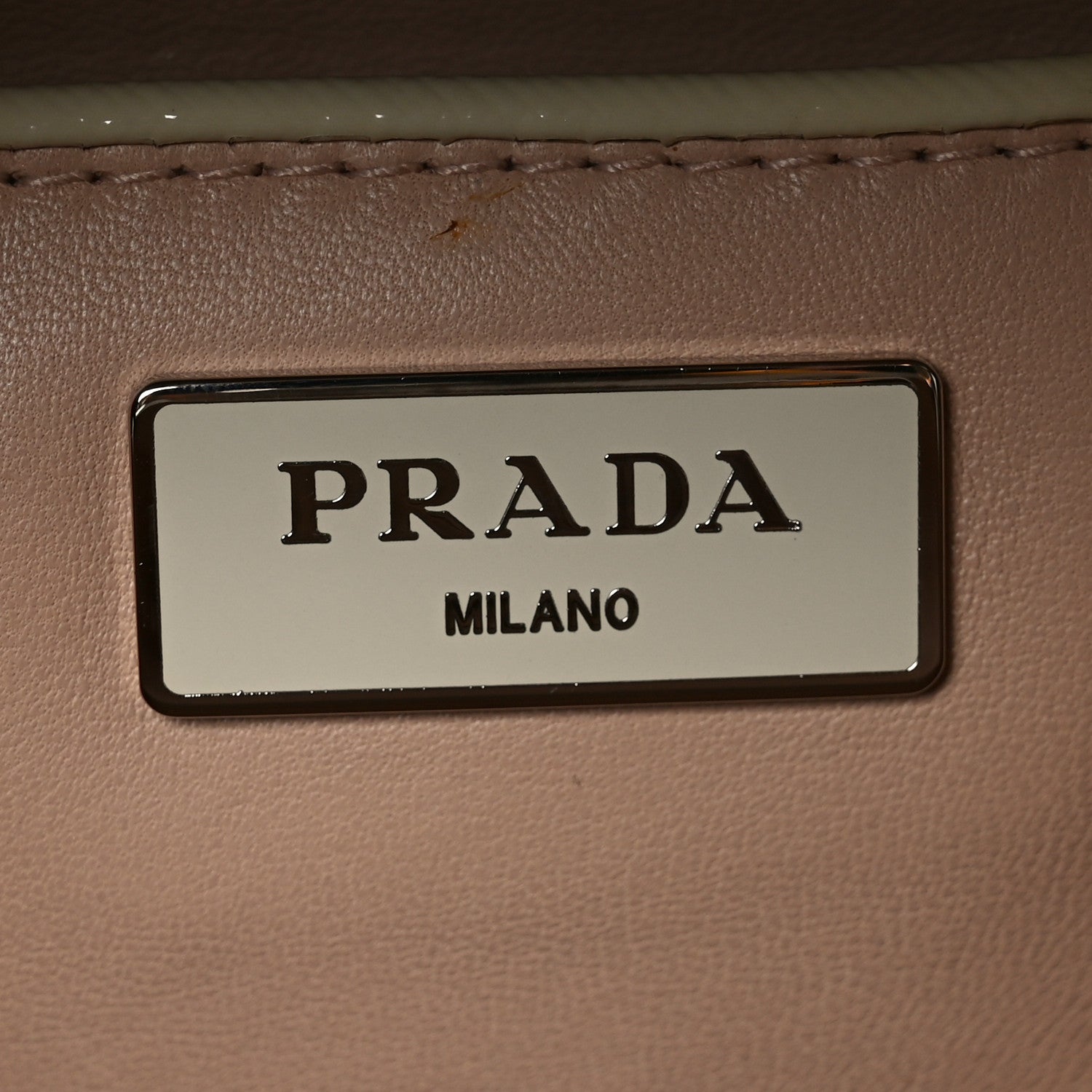 Prada Saffiano Lux Crystal Pyramid Bag Talco Black 6 of 9