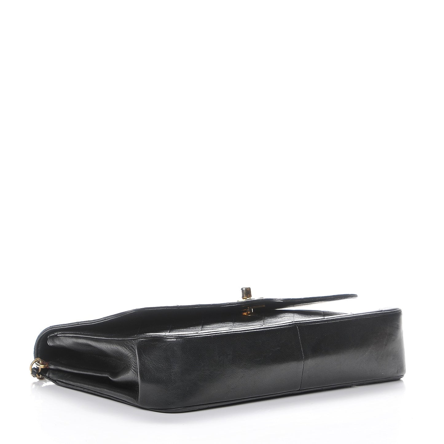 Lambskin Quilted Small Single Flap Black