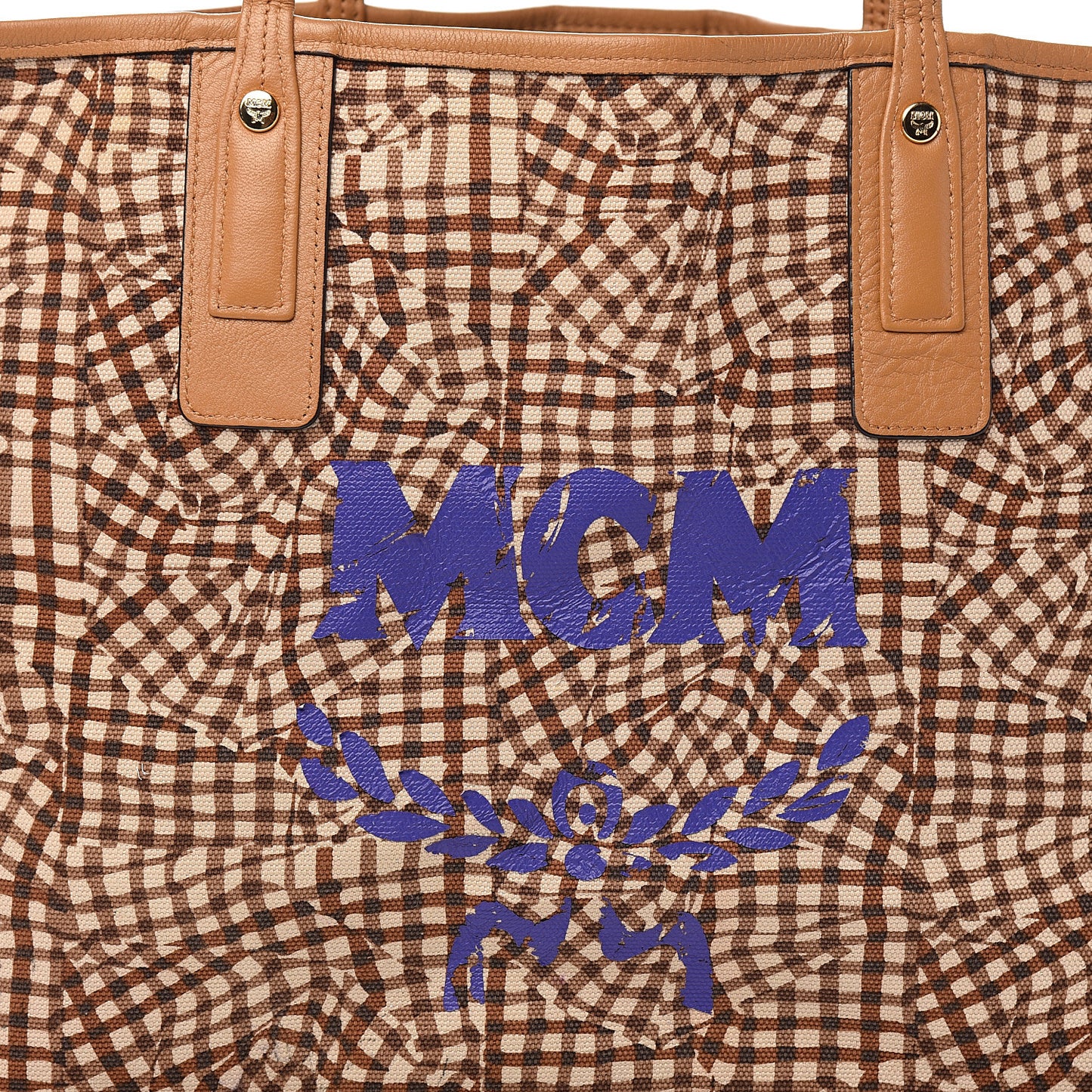 Visetos Medium Liz Reversible Shopper Tote Cognac