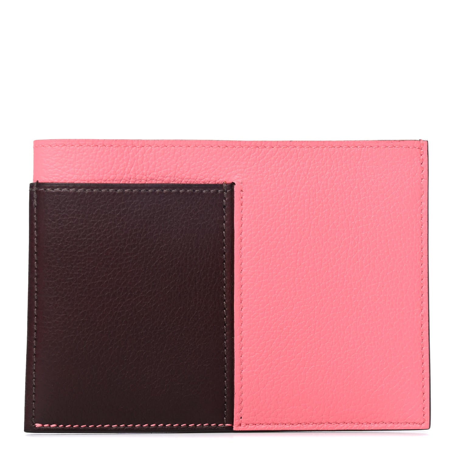 Hermes Evercolor Evergrain Necto Card Holder Magnolia Havane Beton Ambre 1 of 4
